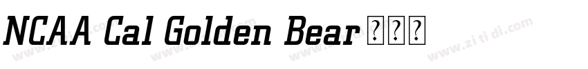 NCAA Cal Golden Bear字体转换